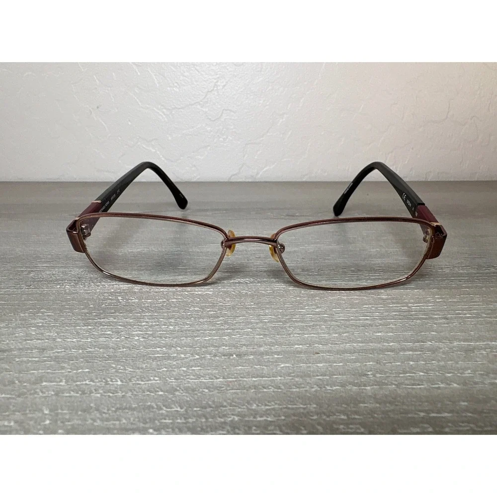 Michael Kors MK338 210 Brown Metallic Rectangular Eyeglasses Frames 52-16-135
